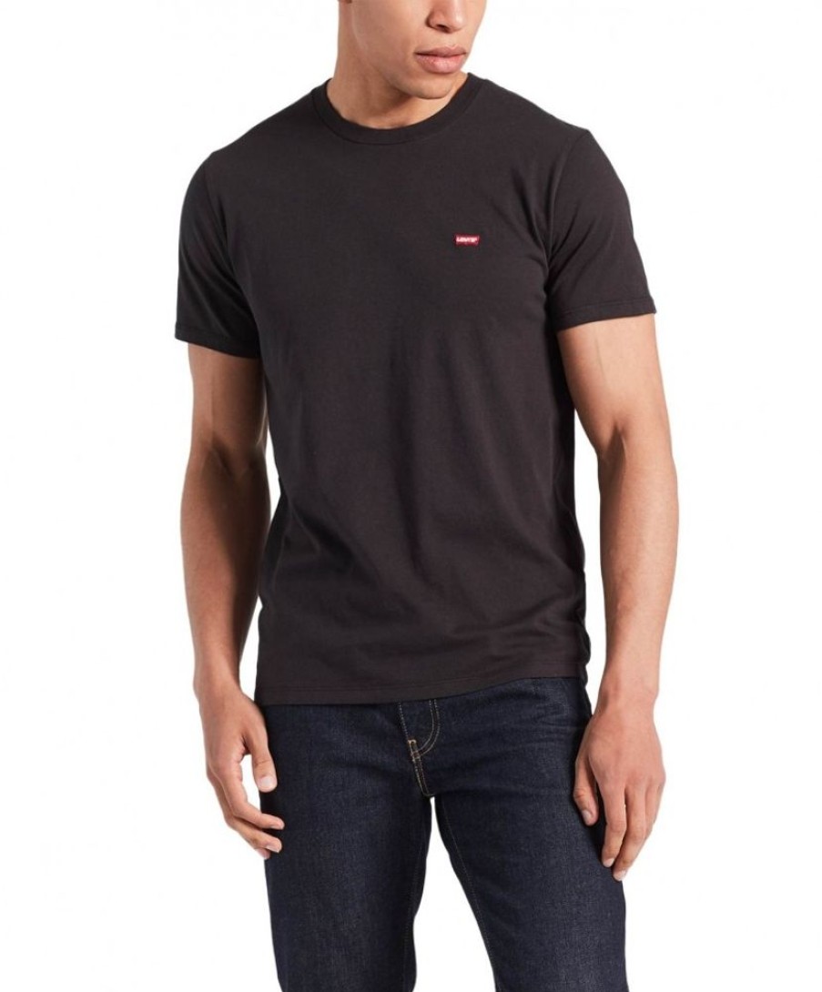 Herren Levis Shirts | Levis Original Tee - Schwarzes T-Shirt Aus Baumwolljersey