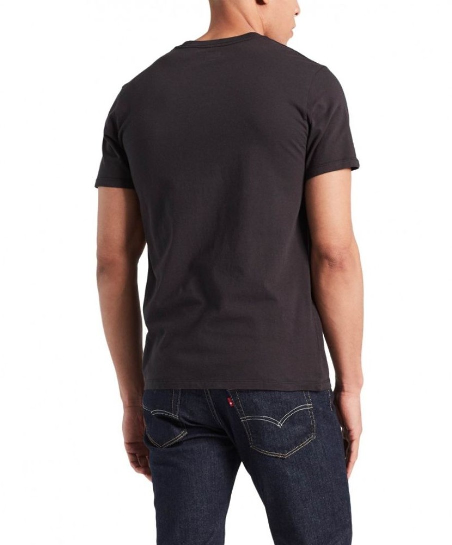 Herren Levis Shirts | Levis Original Tee - Schwarzes T-Shirt Aus Baumwolljersey