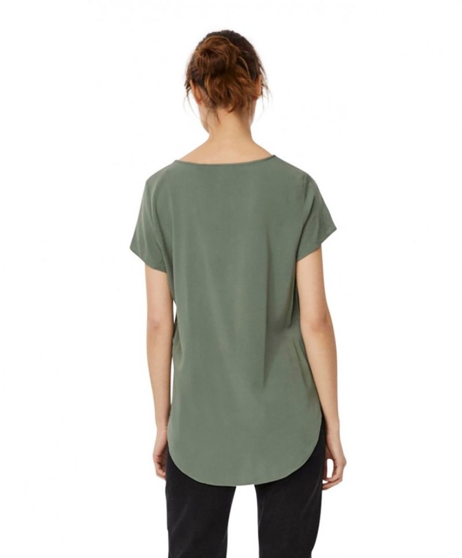 Damen Vero Moda Shirts | Vero Moda Blusenshirt Becca Plain In Grunem Laurel