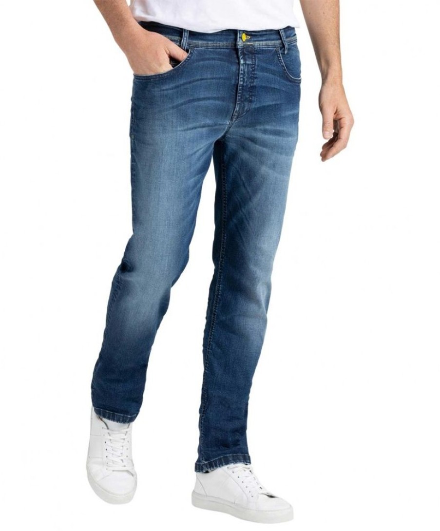 Herren MAC Straight Leg | Mac Jeans Modern Fit Arne Pipe In Dark Blue Used