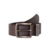 Herren Wrangler Gurtel | Wrangler Gurtel Basic Stitched Belt In Brown