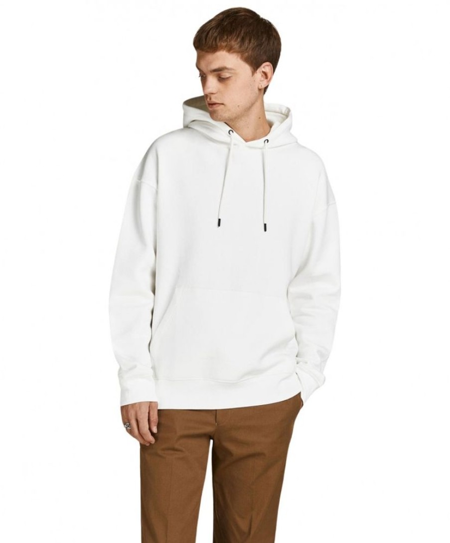 Herren Jack & Jones Pullover | Jack & Jones Hoodie Mit Bio-Baumwolle In Weis