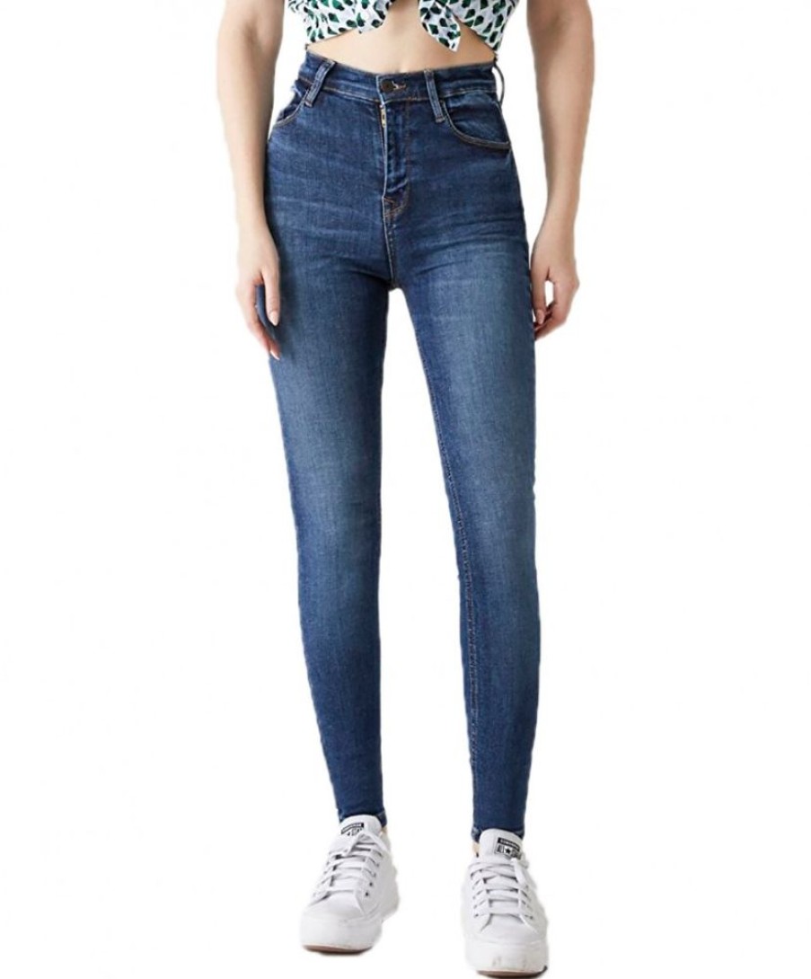 Damen LTB Skinny | Ltb Amy X Jeans Skinny Mit Hohem Bund In Dunkelblau