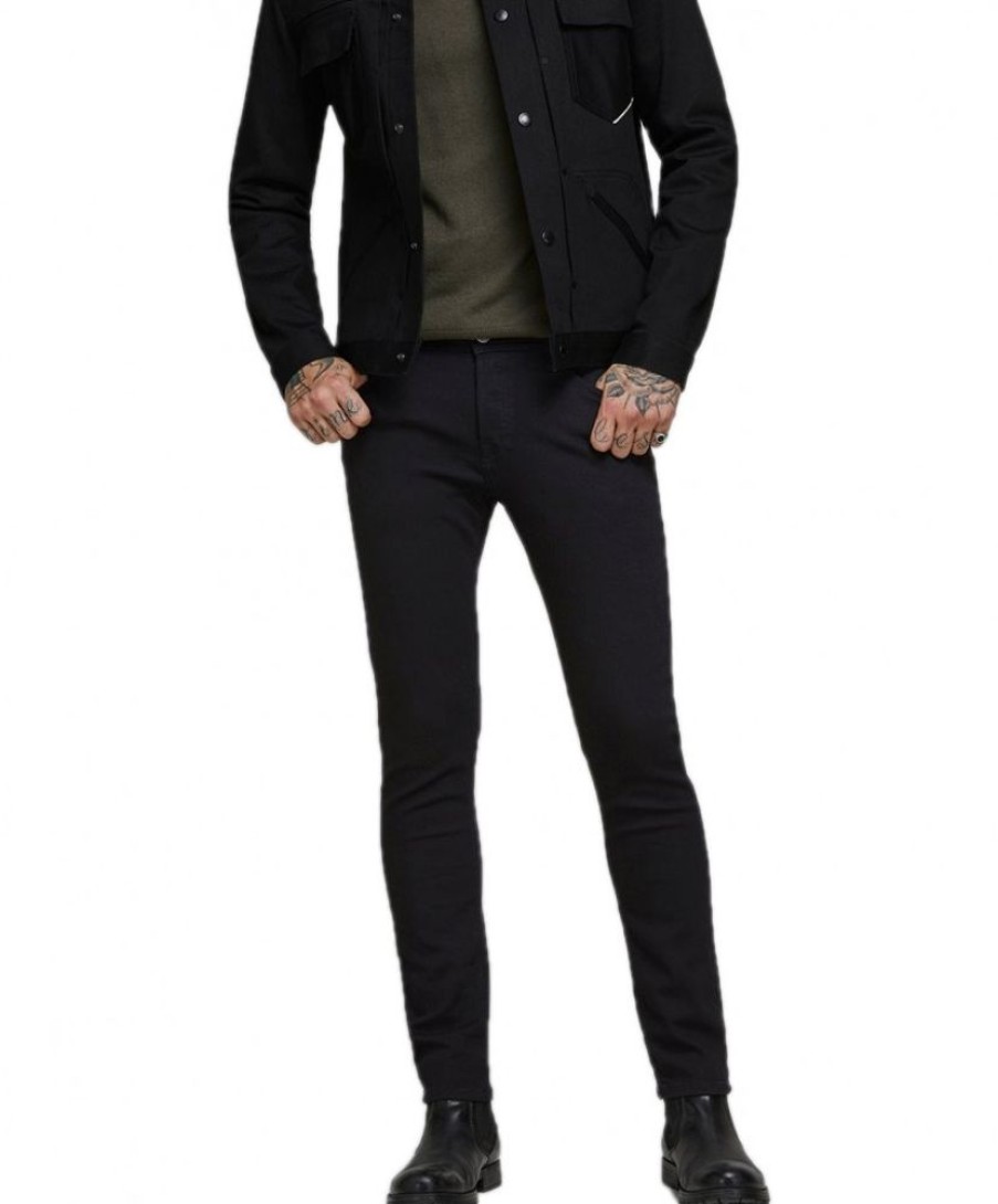 Herren Jack & Jones Slim Fit | Jack & Jones Slim Fit Jeans Glenn In Schwarz