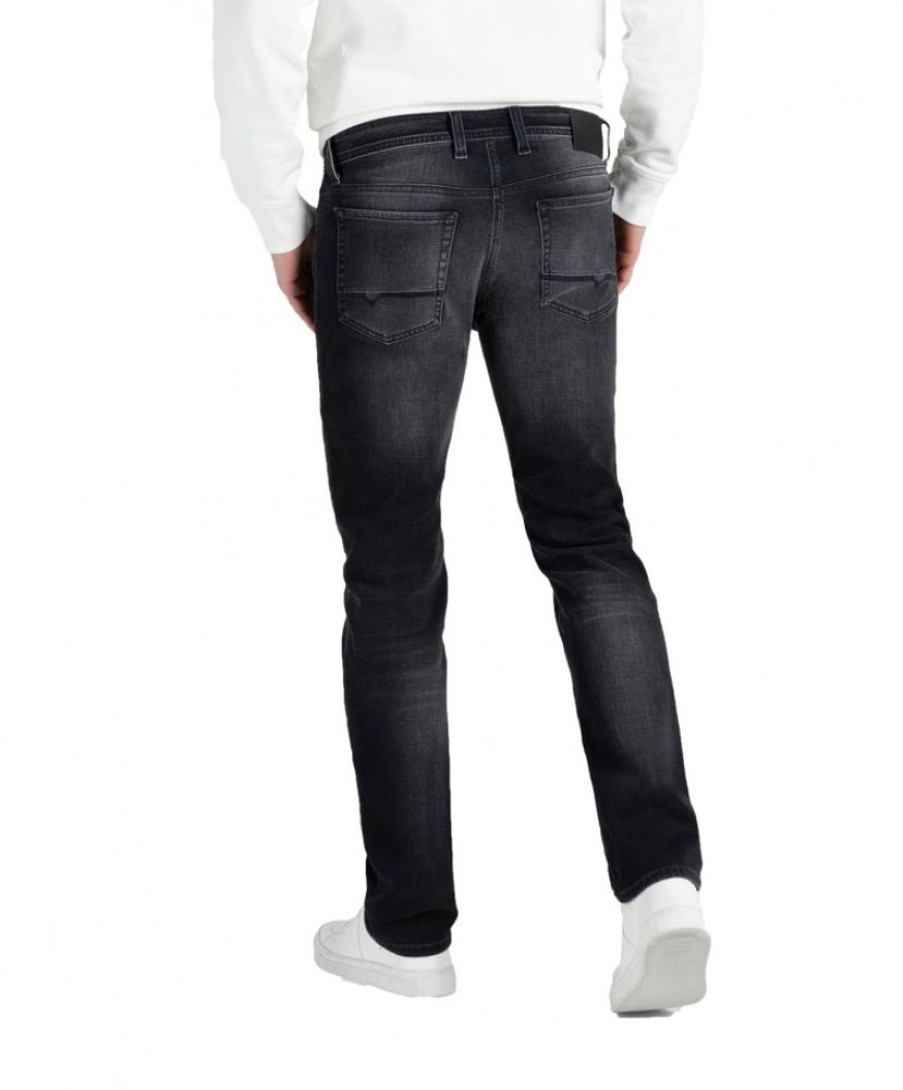 Herren MAC Straight Leg | Mac Jeans Modern Fit Arne In Authentic Black Stretchdenim