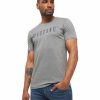 Herren Mustang Shirts | Mustang Print Shirt Alex C Mit Logo In Grey Melange