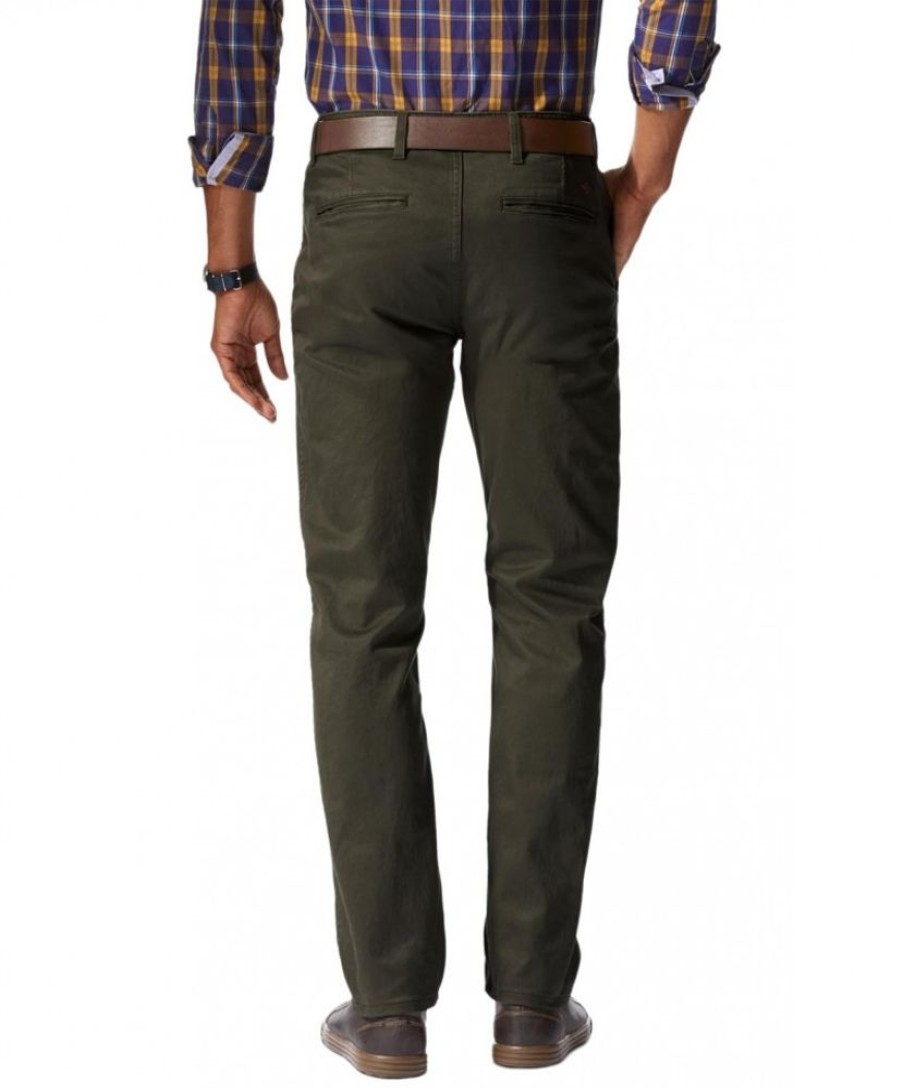 Herren Dockers Stoffhosen | Dockers Hose Alpha Slim Tarped In Grunem Olive | Jeans-Meile.De