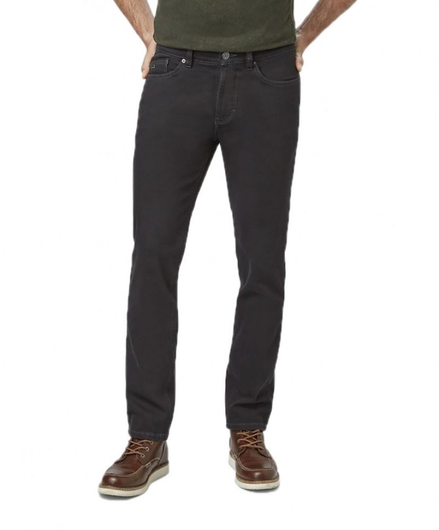 Herren Paddocks Stretch Jeans | Paddocks Ranger Pipe Jeans Mit Thermo-Funktion In Schwarz