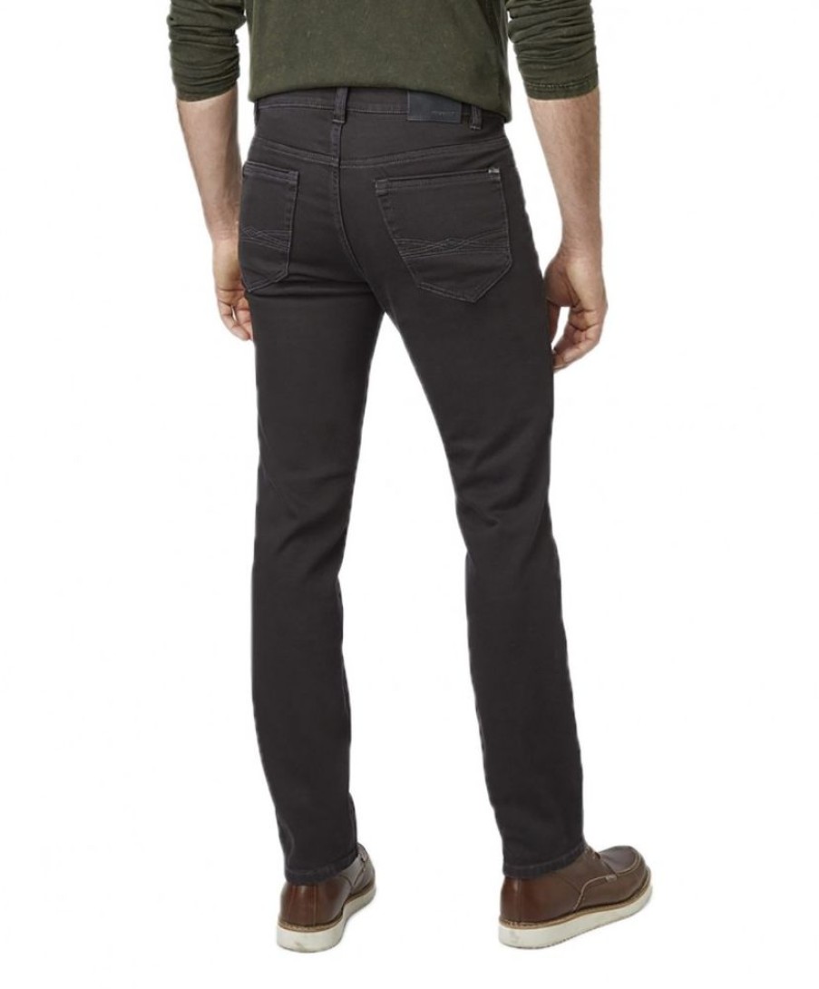 Herren Paddocks Stretch Jeans | Paddocks Ranger Pipe Jeans Mit Thermo-Funktion In Schwarz