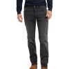 Herren Mustang Slim Fit | Mustang Herren Jeans Washington Aus Grauem Black Denim