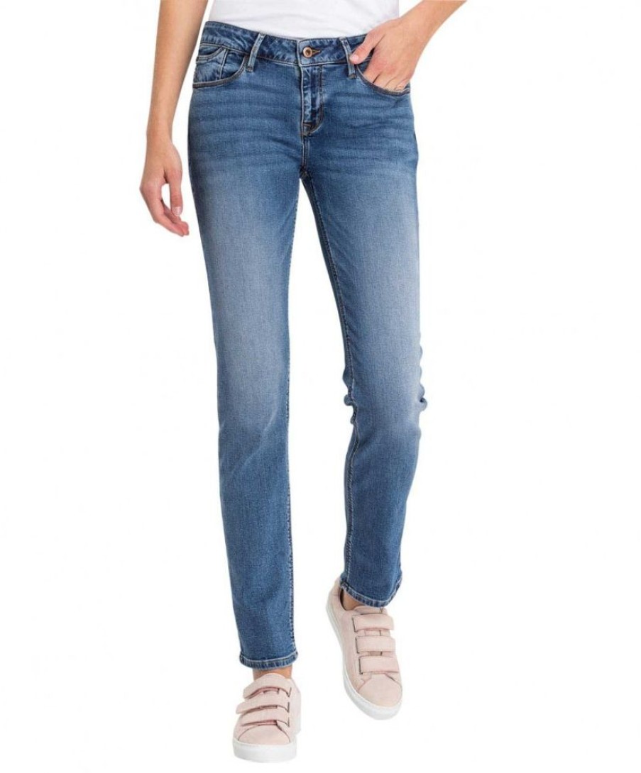 Damen Cross Regular | Cross Damen Jeans Regular Fit Rose In Hellem Blue Used