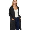 Damen Vero Moda Jacken | Vero Moda - Schwarze Strickjacke Lang Aus Superweichem Material