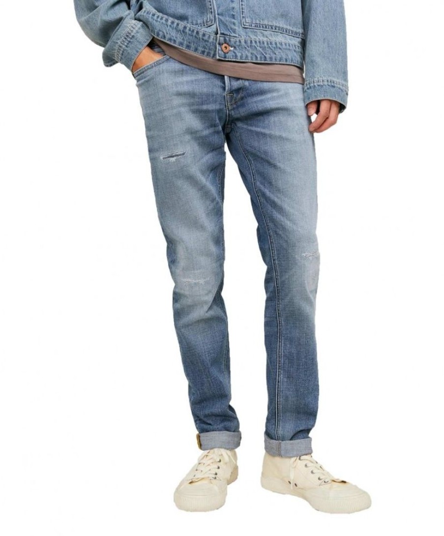 Herren Jack & Jones Stretch Jeans | Jack & Jones Glenn Jeans Slim Fit Im Vintage-Look