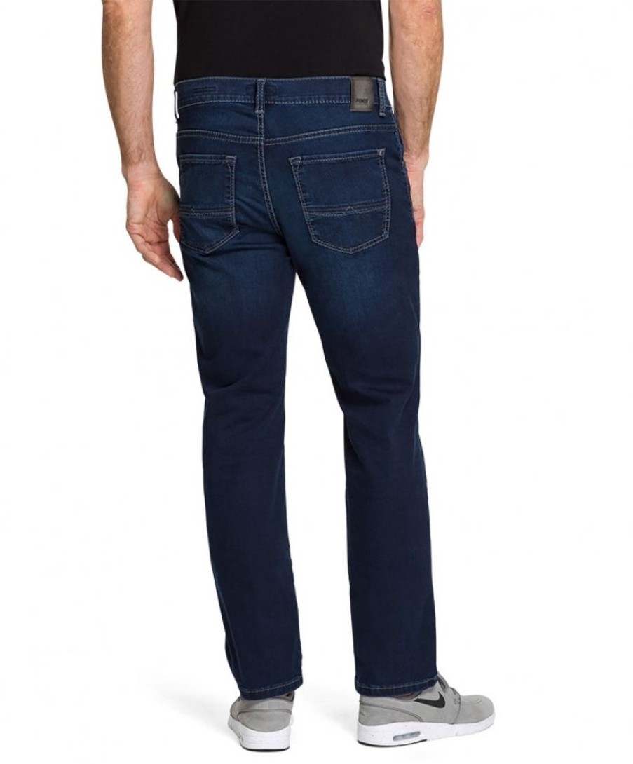 Herren Pioneer Straight Leg | Pioneer Herren-Jeans Rando 1674 Megaflex In Dunkelblau