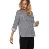 Damen Vero Moda Blusen | Vero Moda Hemdbluse Bumby In Gestreiften Muster