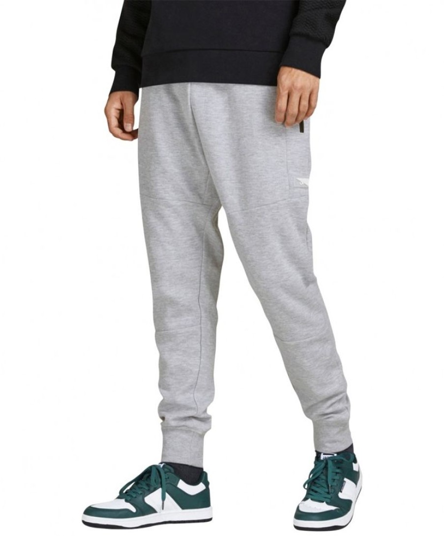 Herren Jack & Jones Jogginghosen | Jack & Jones Sweathose Will In Hellgrauem Melange