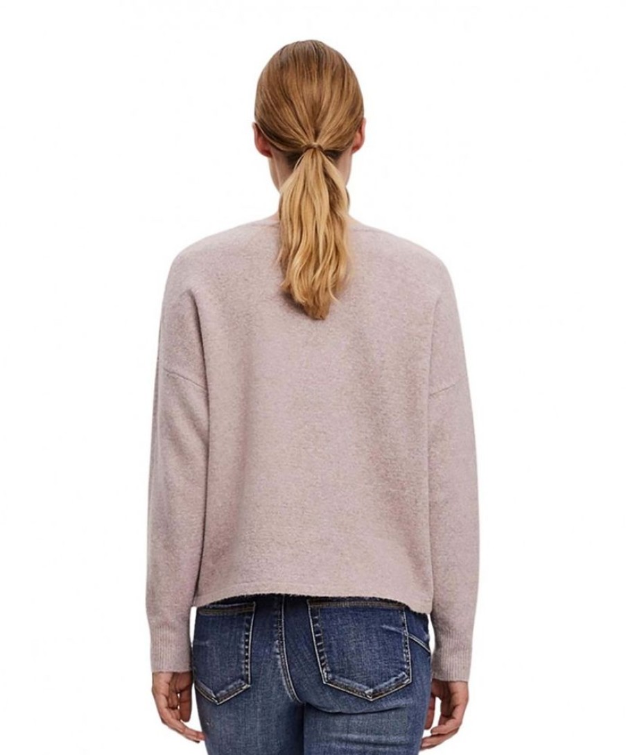 Damen Vero Moda Pullover | Vero Moda Strickpullover Doffy Mit V-Auschnitt In Rosa