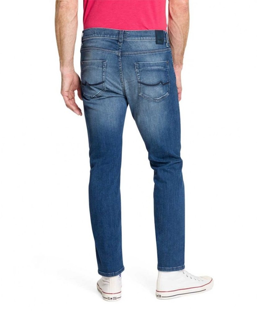 Herren Pioneer Stretch Jeans | Pioneer Eric Jeans Straight Fit In Modischem Blue Used