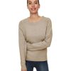 Damen Vero Moda Pullover | Vero Moda Strickpullover Doffy In Melierter Sepia Optik