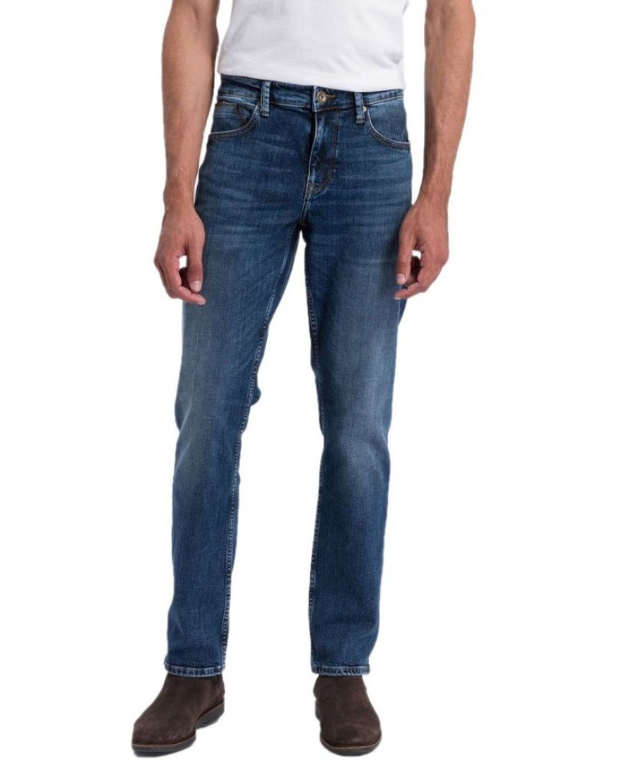 Herren Cross Regular Fit | Cross Jeans Dylan Mit Regular Fit In Blauer Used Optik