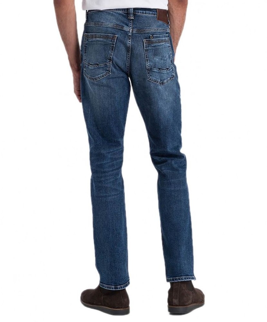 Herren Cross Regular Fit | Cross Jeans Dylan Mit Regular Fit In Blauer Used Optik