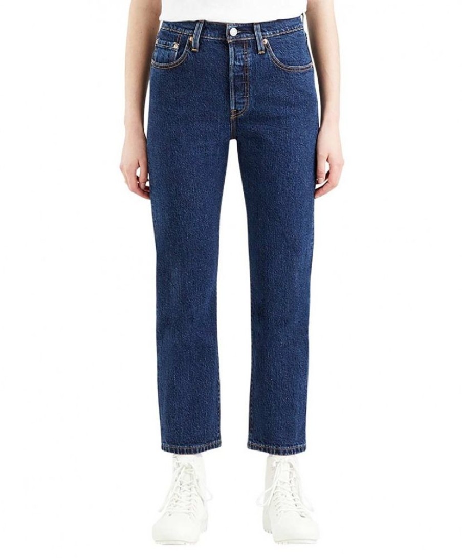 Damen Levis Regular | Levi'S Damen-Jeans 78 Crop 501 Original In Stonewash