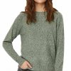 Damen Vero Moda Pullover | Vero Moda Strickpullover Doffy In Grun Mit Rundhals