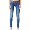 Damen LTB Skinny | Ltb Julita X - Hautenge Jeans In Mittelblauer Used Look