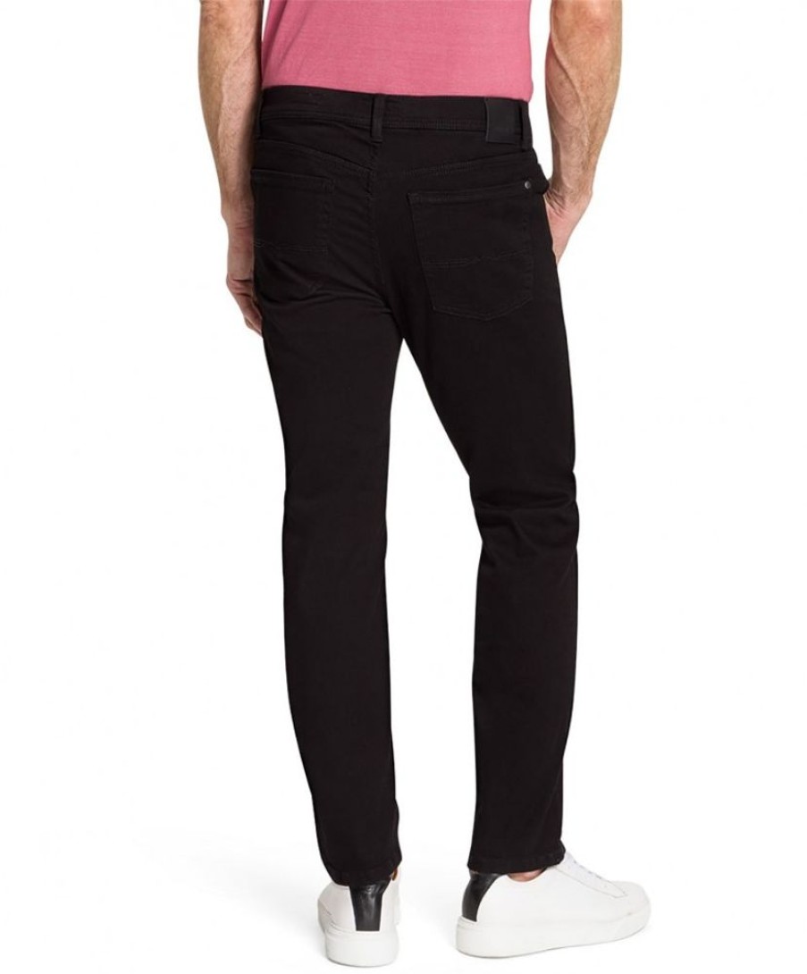 Herren Pioneer Regular Fit | Pioneer Megaflex Rando Jeans In Schwarz Mit Normalem Schnitt