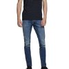 Herren Jack & Jones Slim Fit | Jack & Jones Jeans Slim Fit Glenn Fox In Mittelblau