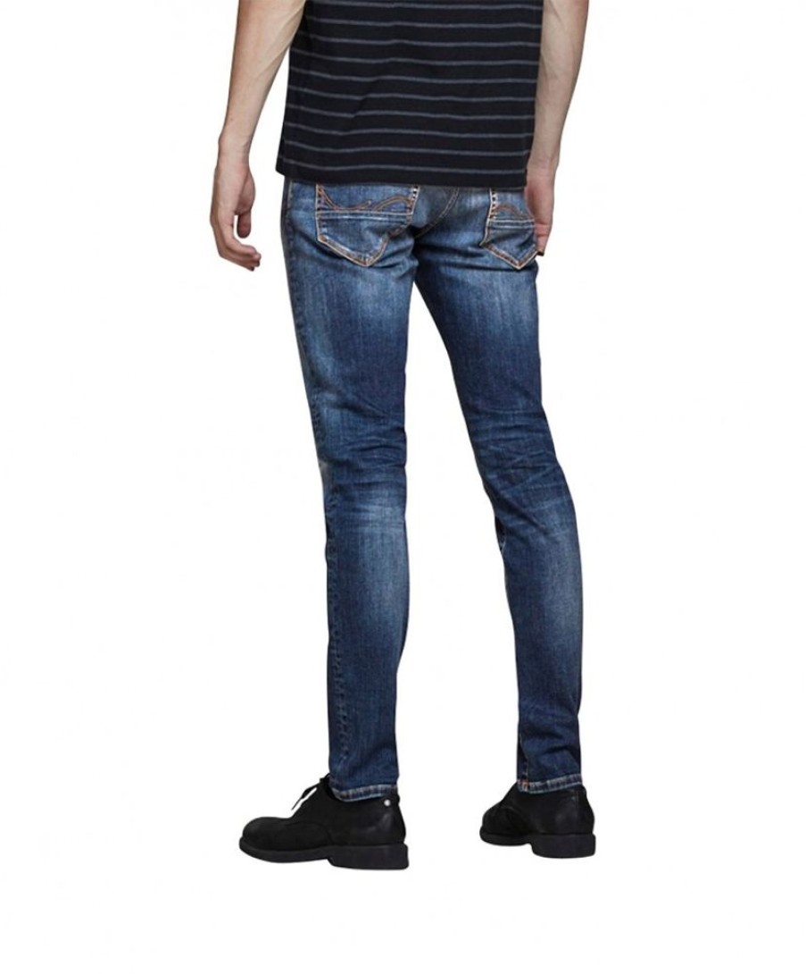 Herren Jack & Jones Slim Fit | Jack & Jones Jeans Slim Fit Glenn Fox In Mittelblau