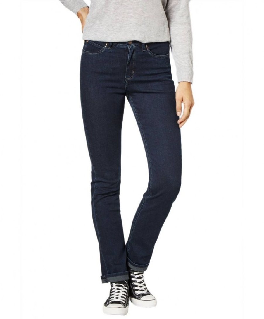 Damen Paddocks Regular | Paddocks Kate - Straight Leg Jeans In Blue Black Farbung