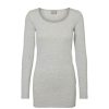 Damen Vero Moda Shirts | Vero Moda Langarmshirt Maxi My Soft In Grau