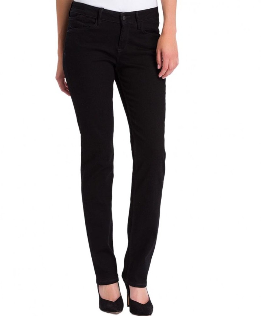 Damen Cross Regular | Cross Jeans Damen Rose In Reinem Schwarz