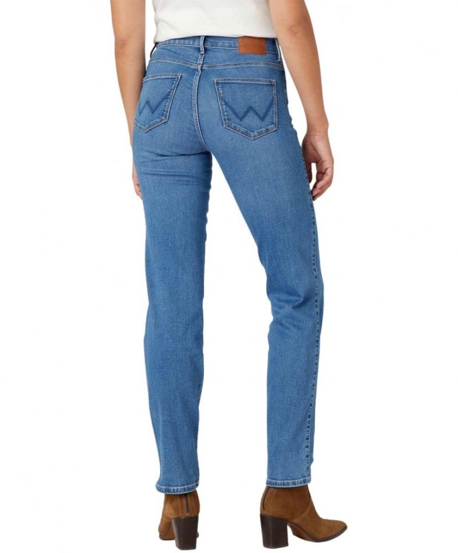 Damen Wrangler Slim Fit | Wrangler Straight Jeans Aus Body Bespoke In Heller Aurelia Waschung