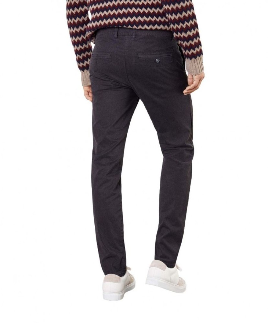 Herren MAC Chinohosen | Mac Chino-Hose Lennox In Schwarzem Black Printed