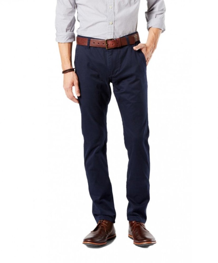 Herren Dockers Chinohosen | Dockers Chino Skinny Fit Alpha Original In Blauem Pembroke