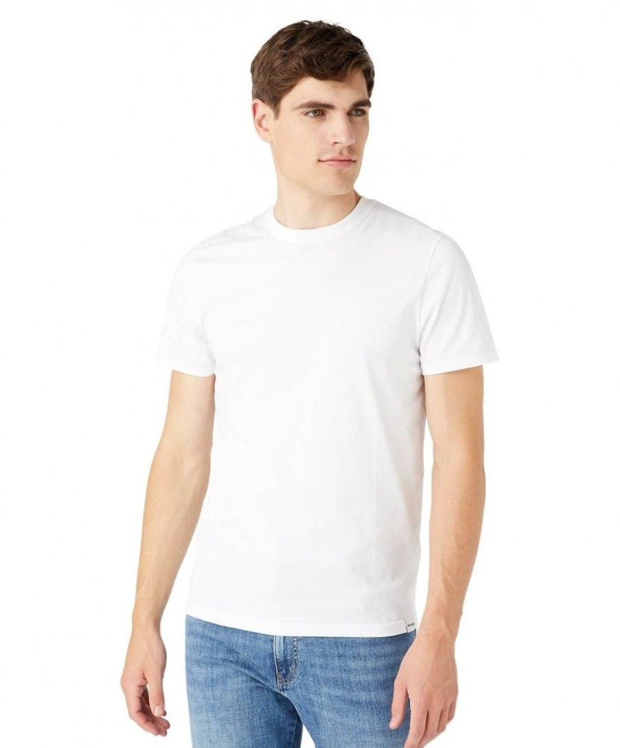 Herren Wrangler Shirts | Wrangler T-Shirts Mit Regular-Fit Im 2Er-Pack In Weis