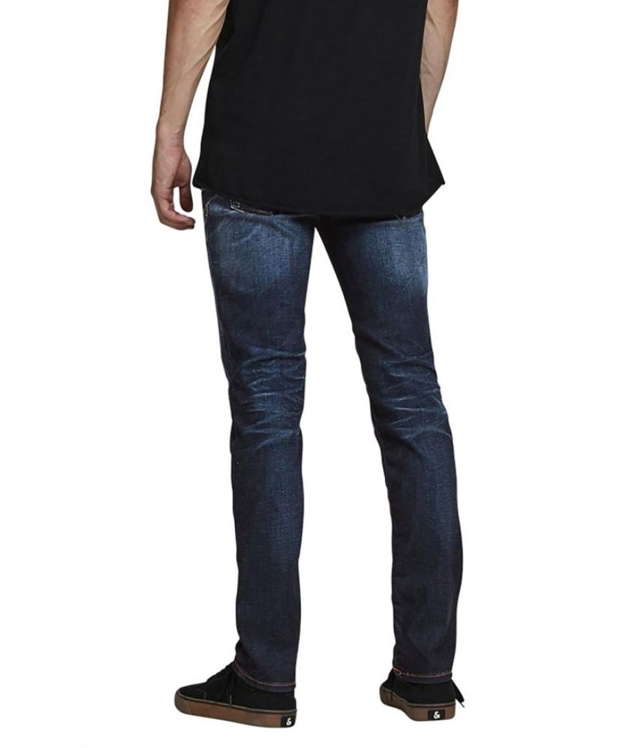 Herren Jack & Jones Slim Fit | Jack & Jones Straight Jeans Tim Mit Tobacco-Nahten