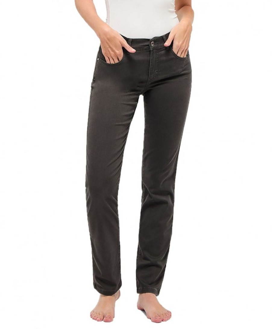 Damen Angels Straight Leg | Angels Jeans Dolly Aus Winter Cotton In Dunkelgrau