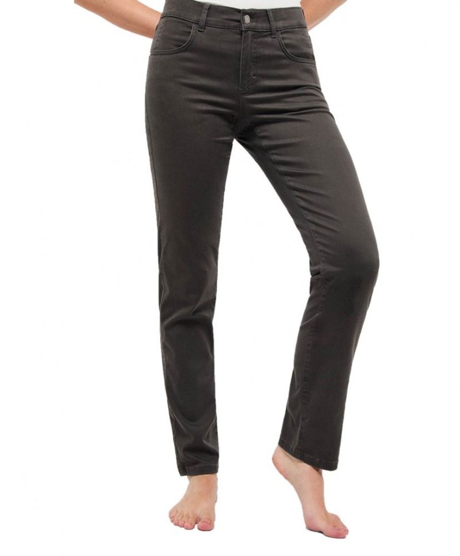 Damen Angels Straight Leg | Angels Jeans Dolly Aus Winter Cotton In Dunkelgrau