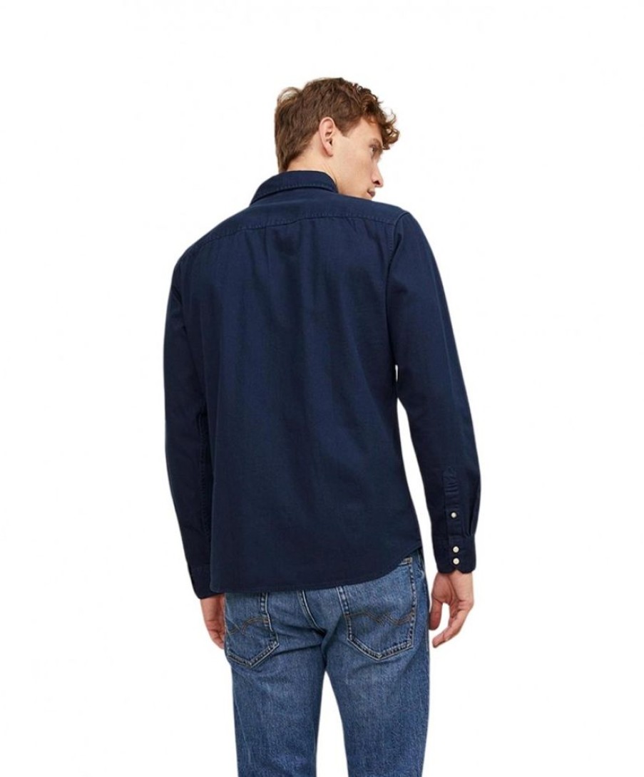 Herren Jack & Jones Hemden | Jack & Jones Jeanshemd Heridan Shirt In Dunkelblau