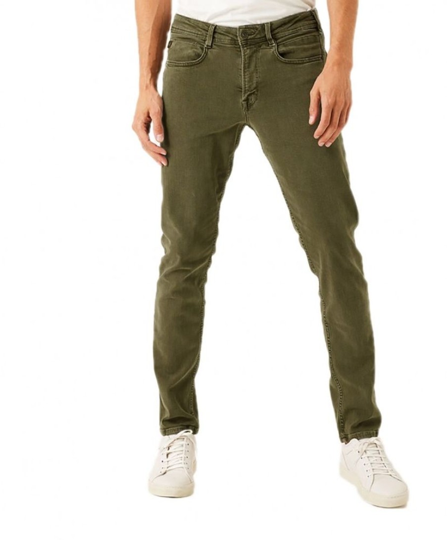 Herren Garcia Tapered | Garcia Rocko Jeans Tapered In Grunem Base Army