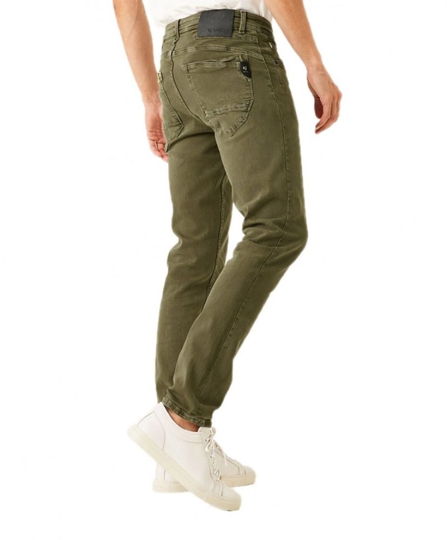 Herren Garcia Tapered | Garcia Rocko Jeans Tapered In Grunem Base Army