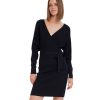 Damen Vero Moda Kleider | Vero Moda Strickkleid Hollyrem In Elegantem Schwarz