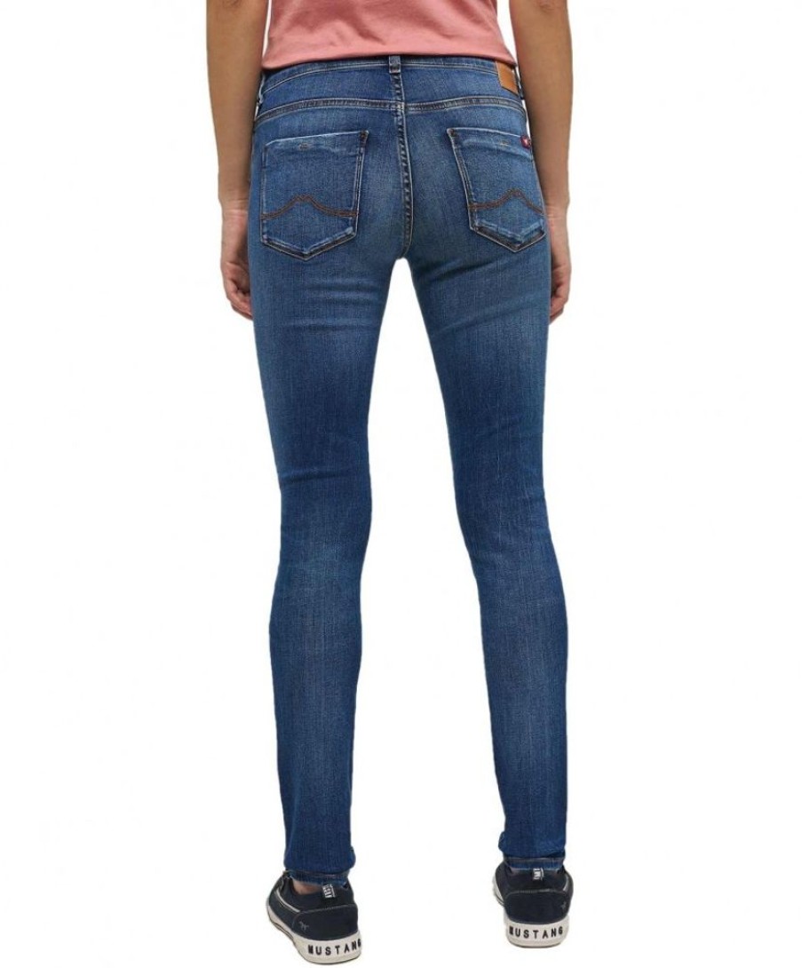 Damen Mustang Skinny | Mustang Quincy Skinny Fit Jeans In Mittelblauer Waschung