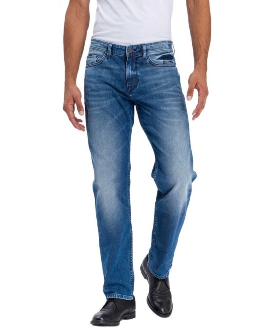 Herren Cross Tapered | Cross Jeans Antonio - Hellblaue Jeans Im Relaxed Schnitt