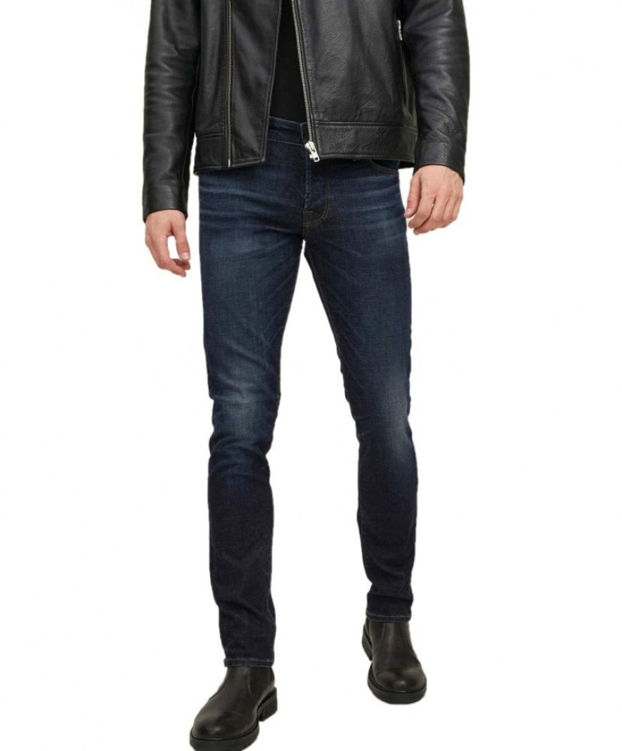 Herren Jack & Jones Slim Fit | Jack & Jones Glenn Jeans Slim Fit Mit Bio-Baumwolle In Dunkel