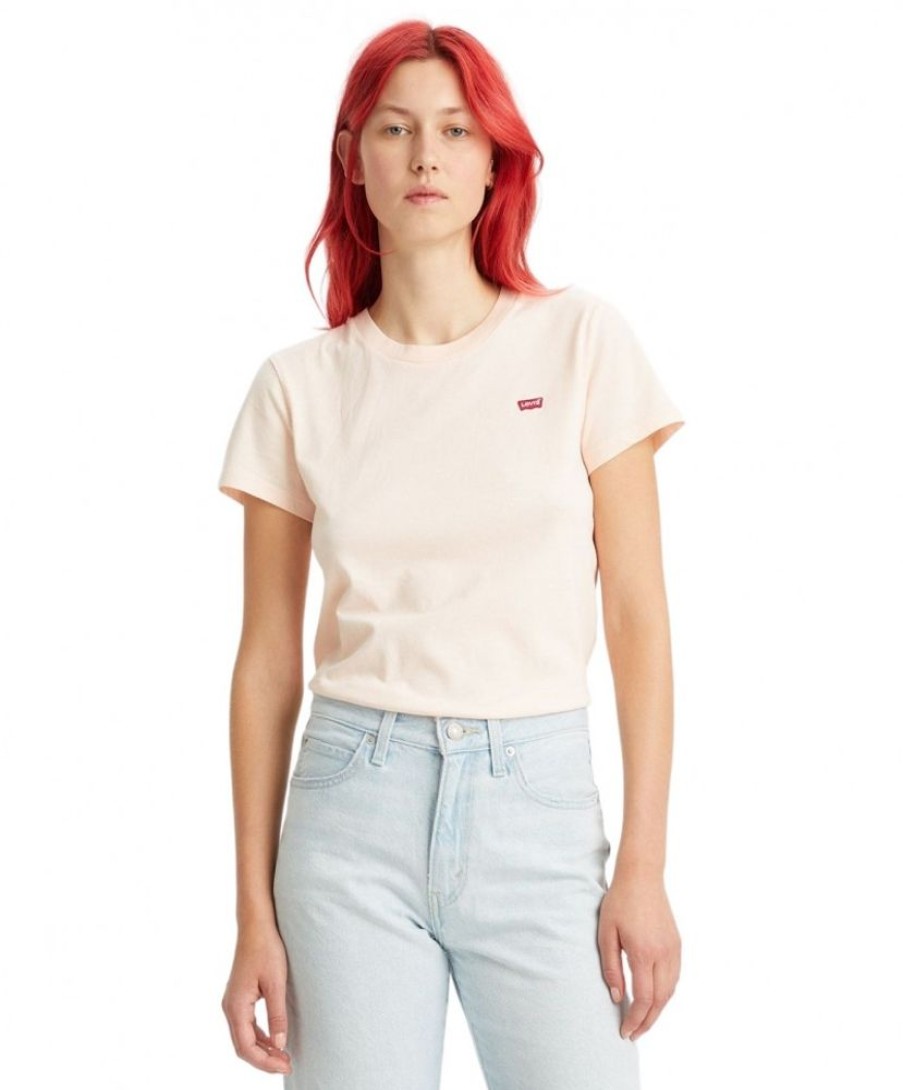 Damen Levis Shirts | Levis T-Shirts Perfect Tee Mit Kleinem Logo-Aufnaher