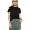 Damen Vero Moda Shirts | Vero Moda Damen Basic T-Shirt Paula In Schwarz